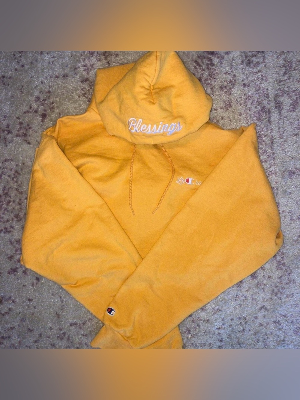 Lecrae x Ty Dolla Sign Champion Blessings Embroidered Men’s Yellow XL Hoodie